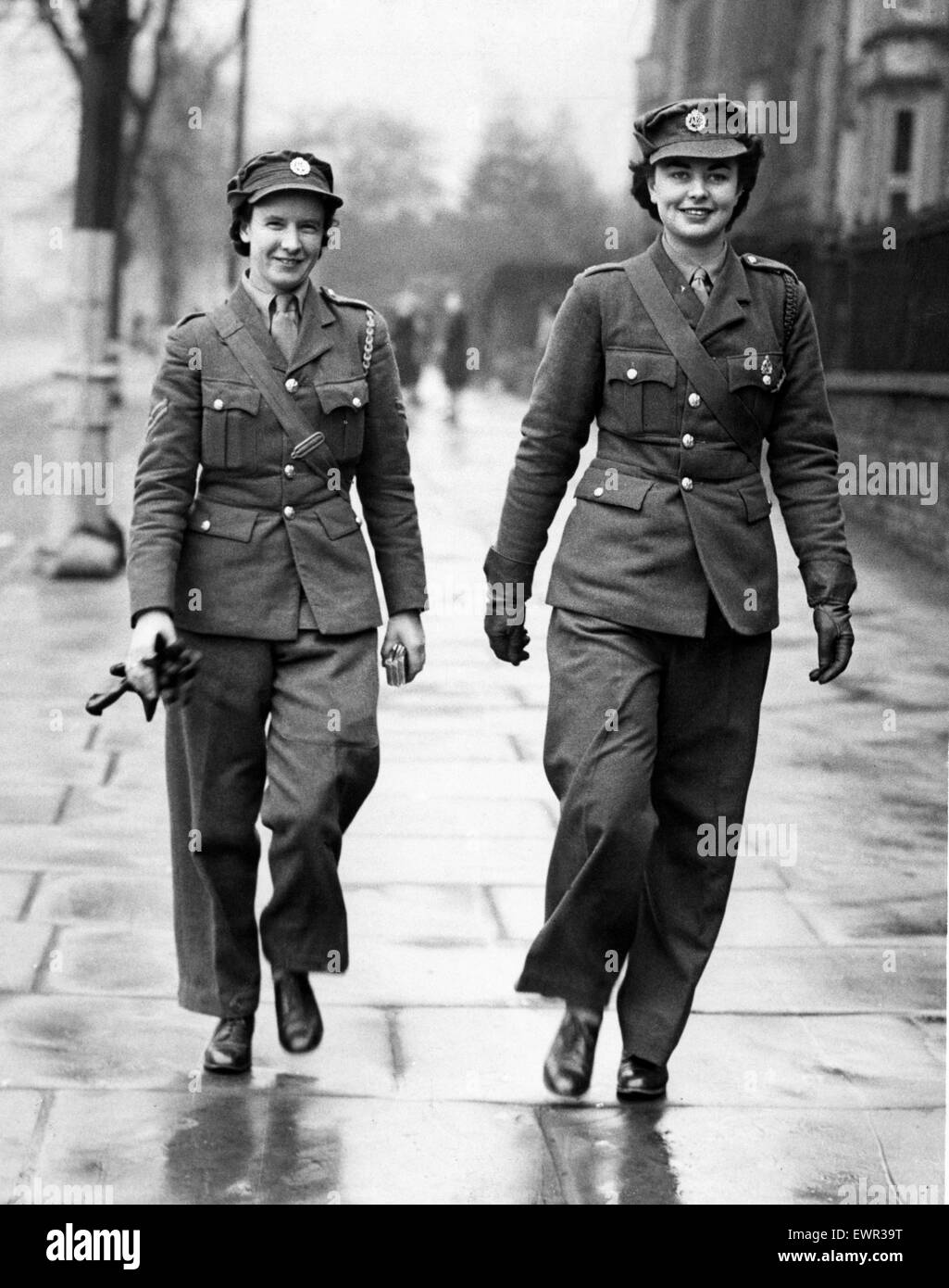 Women of the Auxiliary Territorial Service (ATS),  the women's branch of the British army  during the Second World War. 12th April 1941. Stock Photo