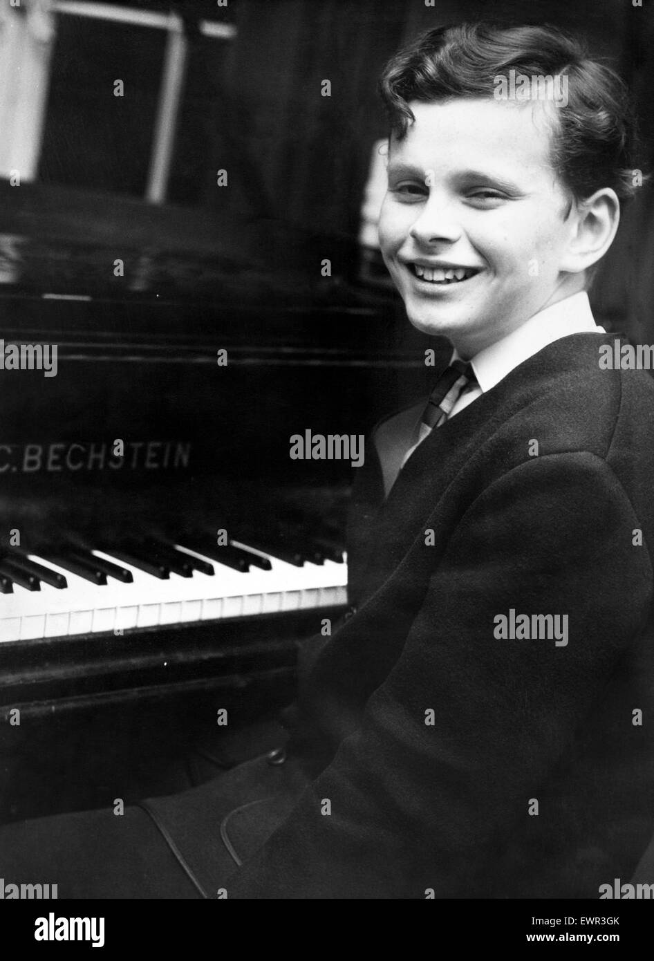 12 year old Simon Rattle who was elected student of the year by Liverpool Youth Music Committee at the Bluecoat Chambers. 14th March 1967. Stock Photo