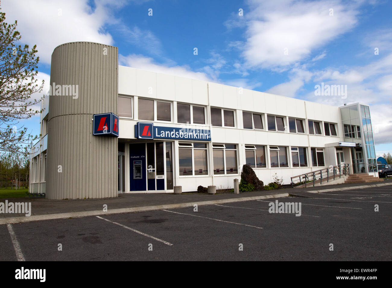 landsbankinn bank branch in Hlidarendi Hvolsvollur Iceland Stock Photo