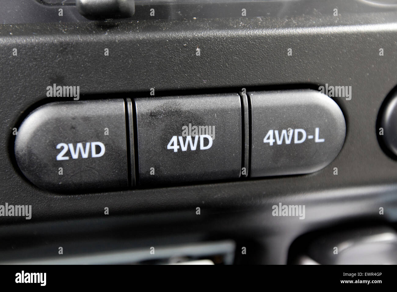 2wd 4wd Drive Selector Buttons In A Small 4wd Vehicle Stock Photo Alamy