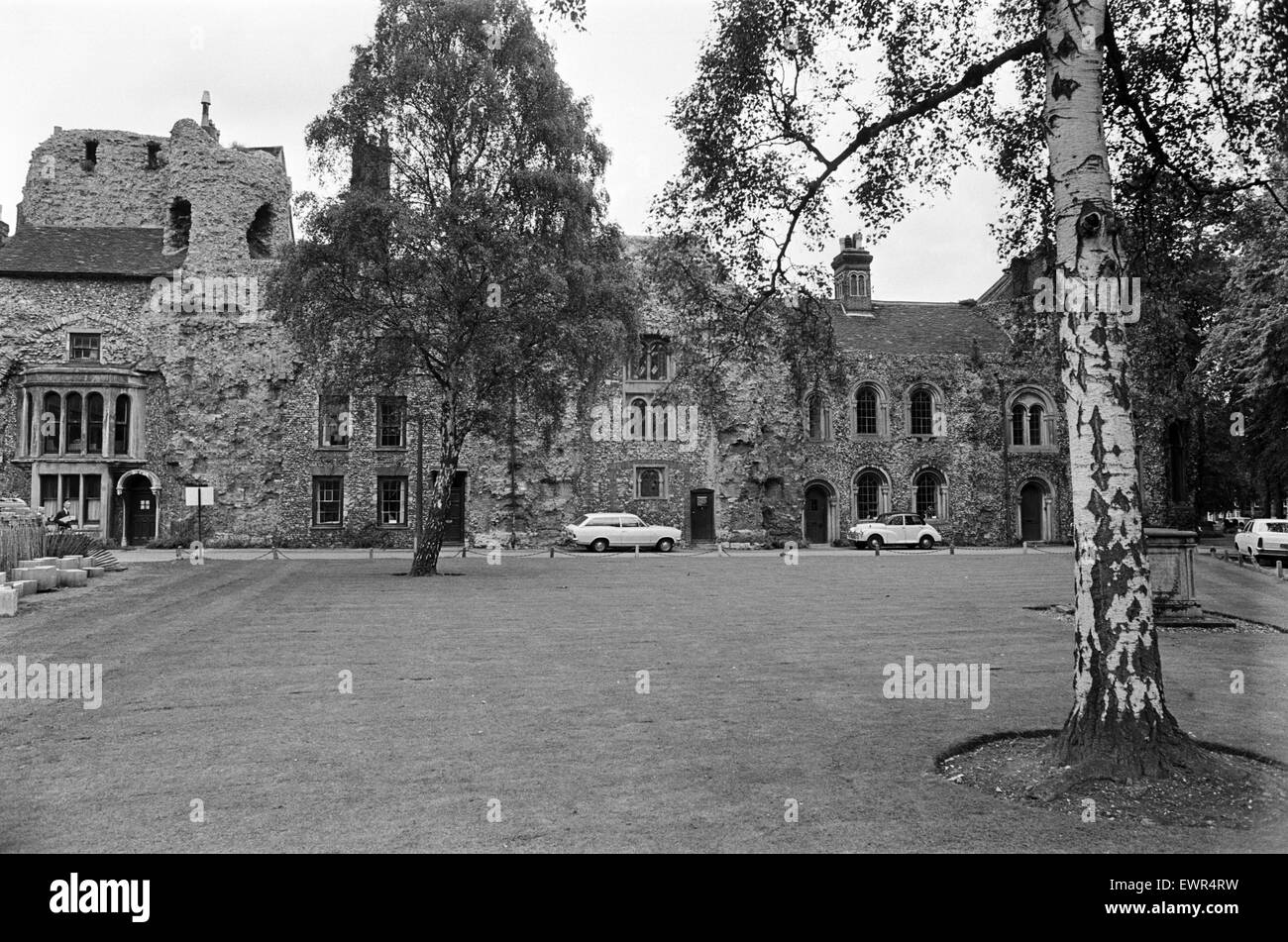 Bury St Edmunds Abbey in Suffolk. 16th August 1968. Stock Photo