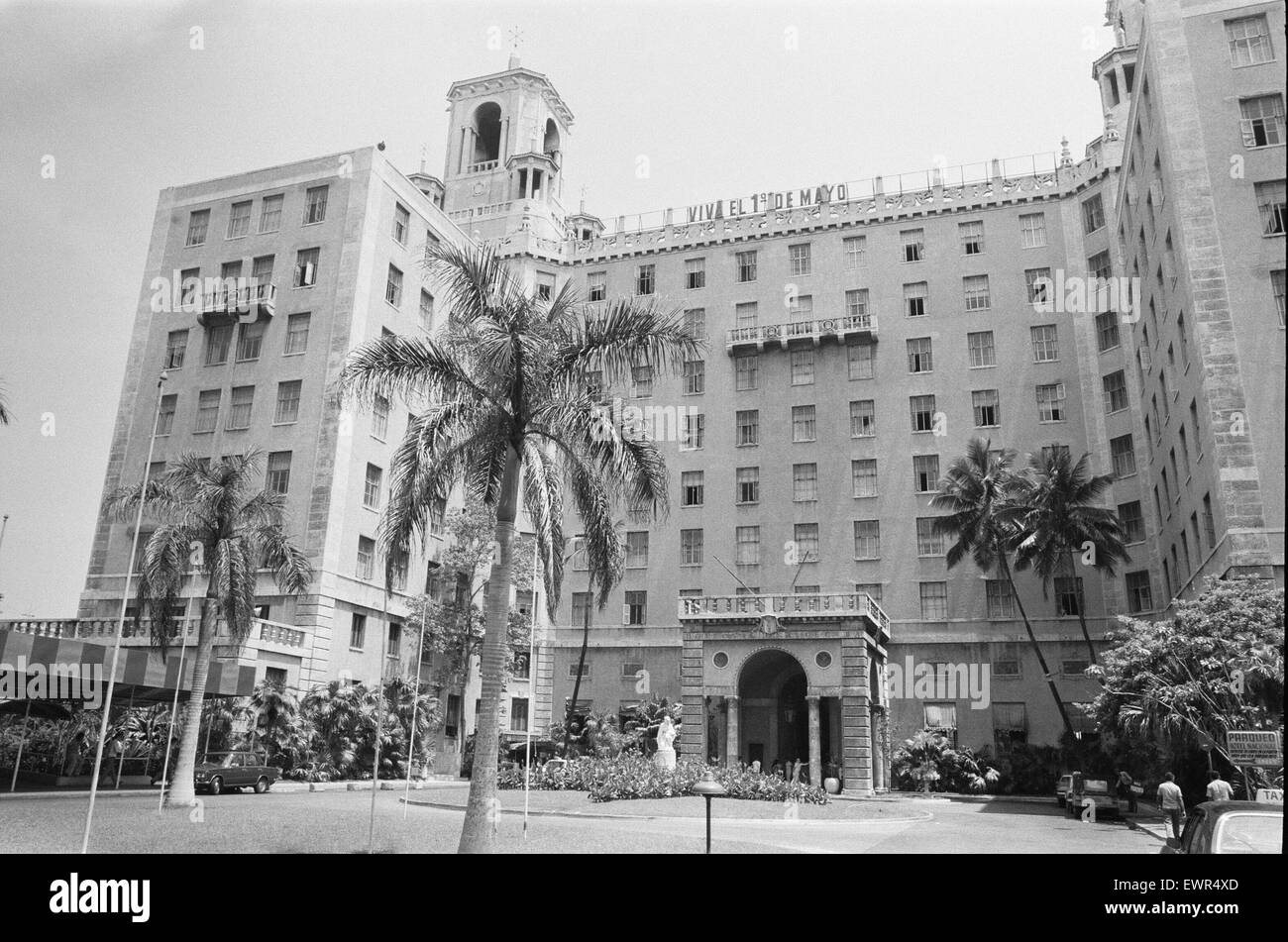 The Hotel Nacional de Cuba Havana, Cuba 21st May 1978 The hotel opened in 1930 and was popular with American tourists. During the Cuban missile crisis Fidel Castro and Che Guevara set up their headquarters here to prepare the defence of Havana from aerial Stock Photo
