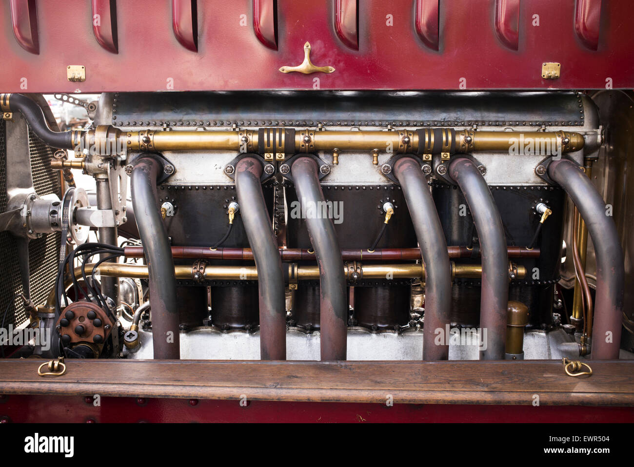 Fiat isotta fraschini engine. 1905 Land speed car Stock Photo