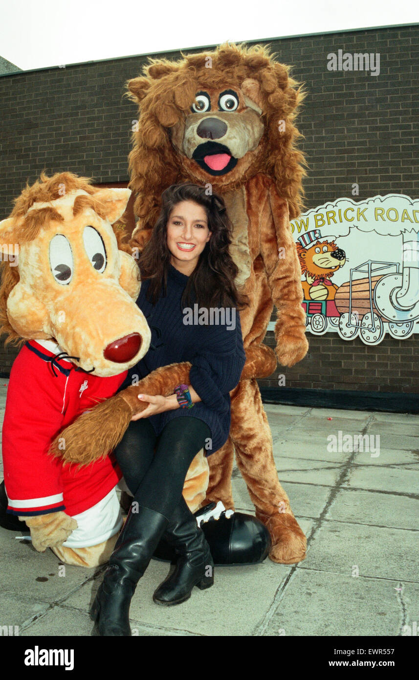 The Loco Lion appeal was launched at North Tees Hospital by Gladiator Diane Youdale (Jet).  8th September 1995. Stock Photo