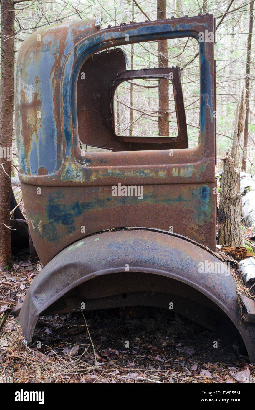 Abandoned car in forest hi-res stock photography and images - Alamy