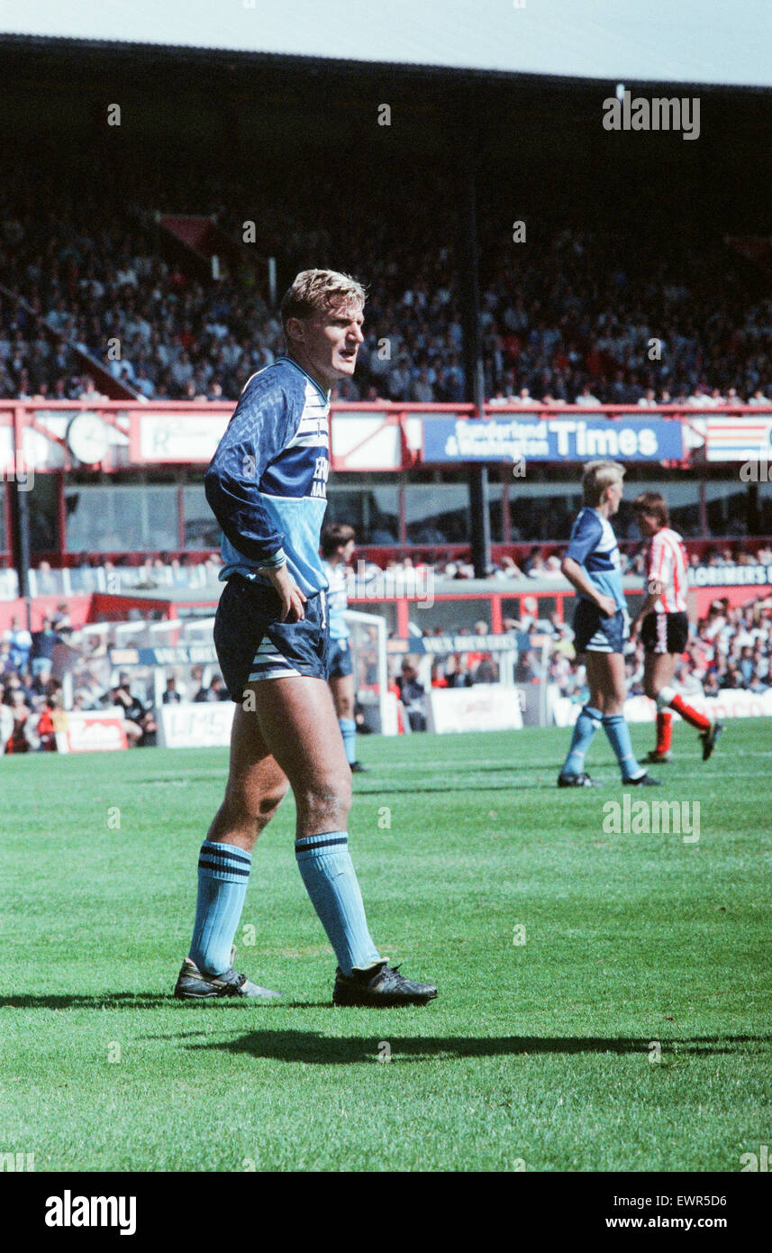 Sunderland 2-1 Middlesbrough, Division Two league match at Roker Park, Sunday 27th August 1989. Tony Mowbray Stock Photo