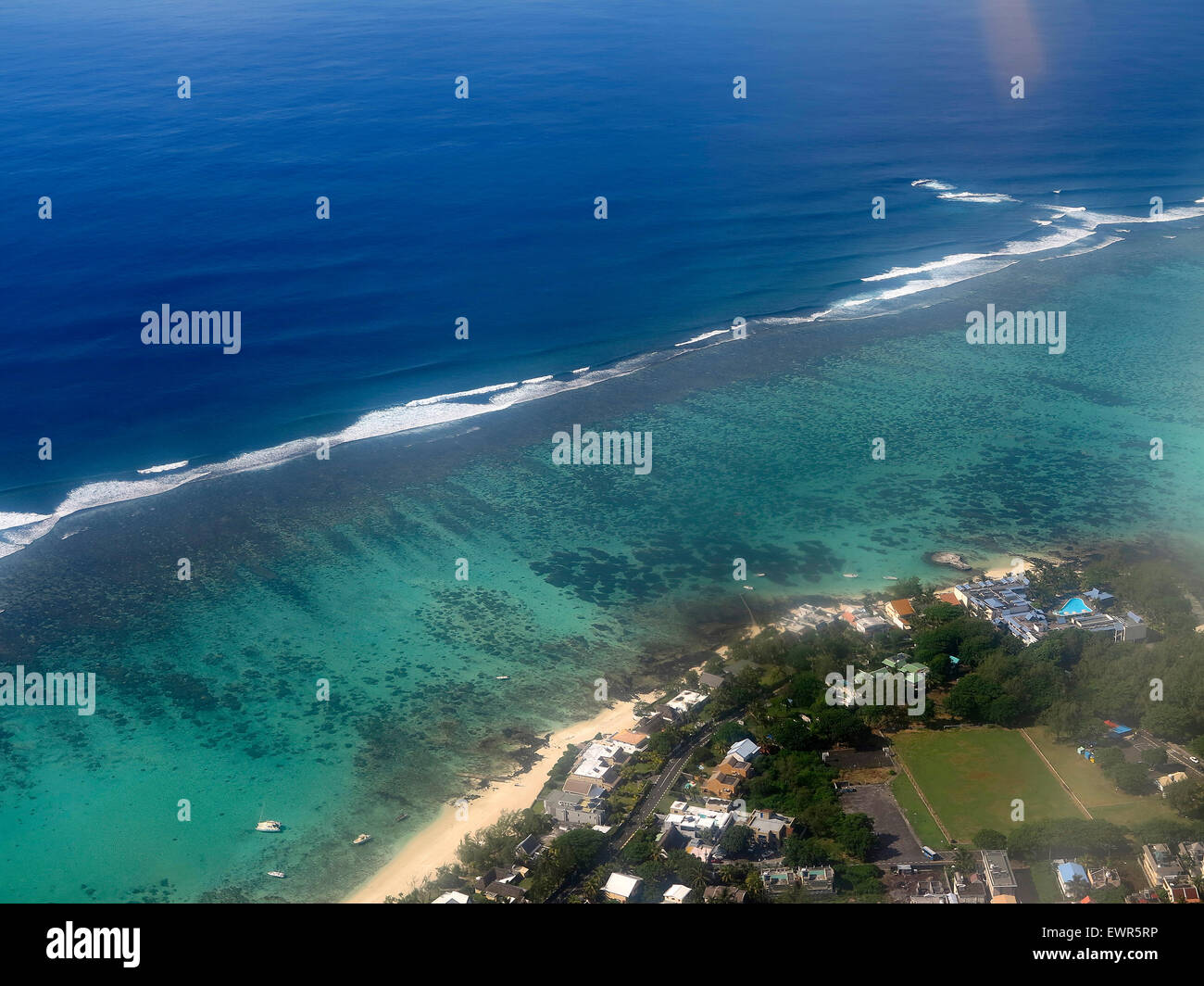 vue aérienne  ile Maurice indian ocean Stock Photo