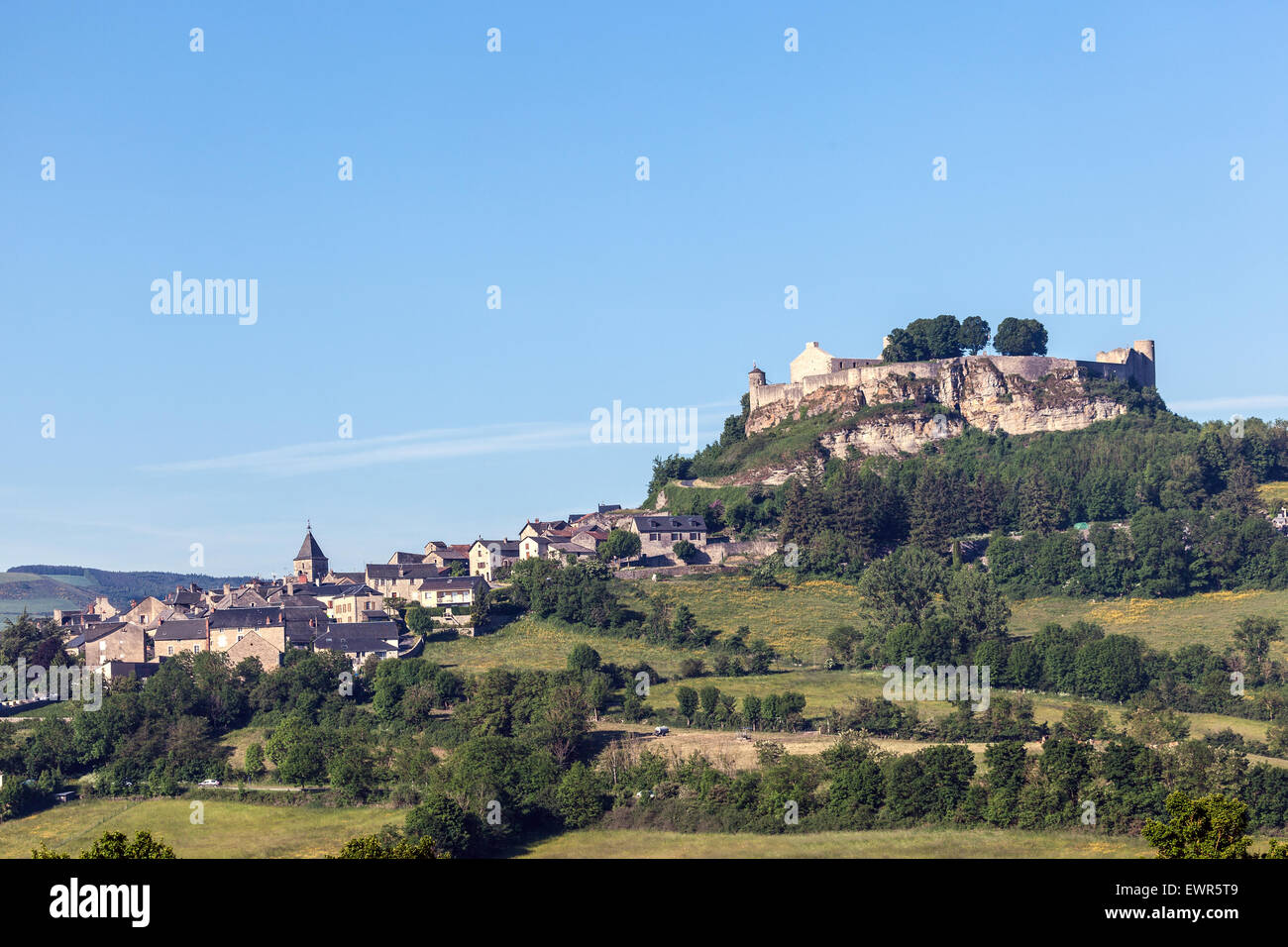Village Severac-le-Chateau in Aveyron department, France Stock Photo ...