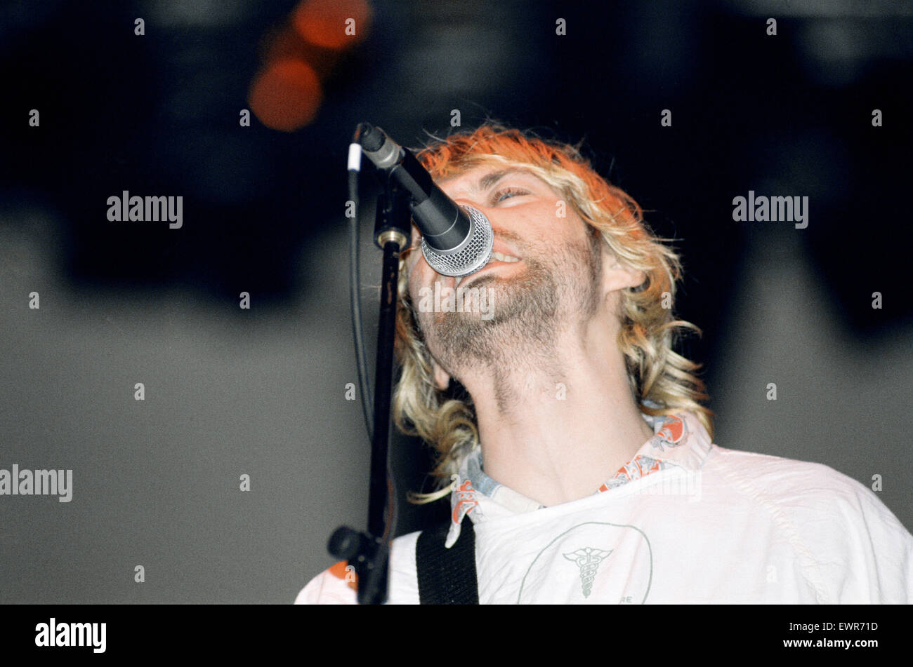 Kurt Cobain, lead singer of Seattlebased grunge rock group Nirvana, on