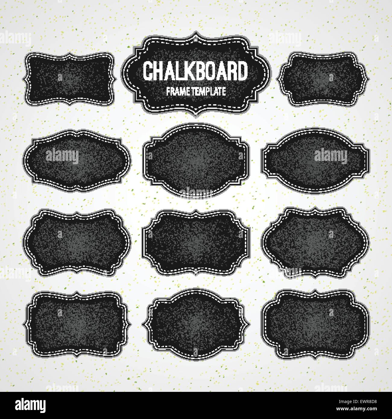 Set of Chalkboard Frames and Labels. Vector illustration Stock Vector Image & Art Alamy