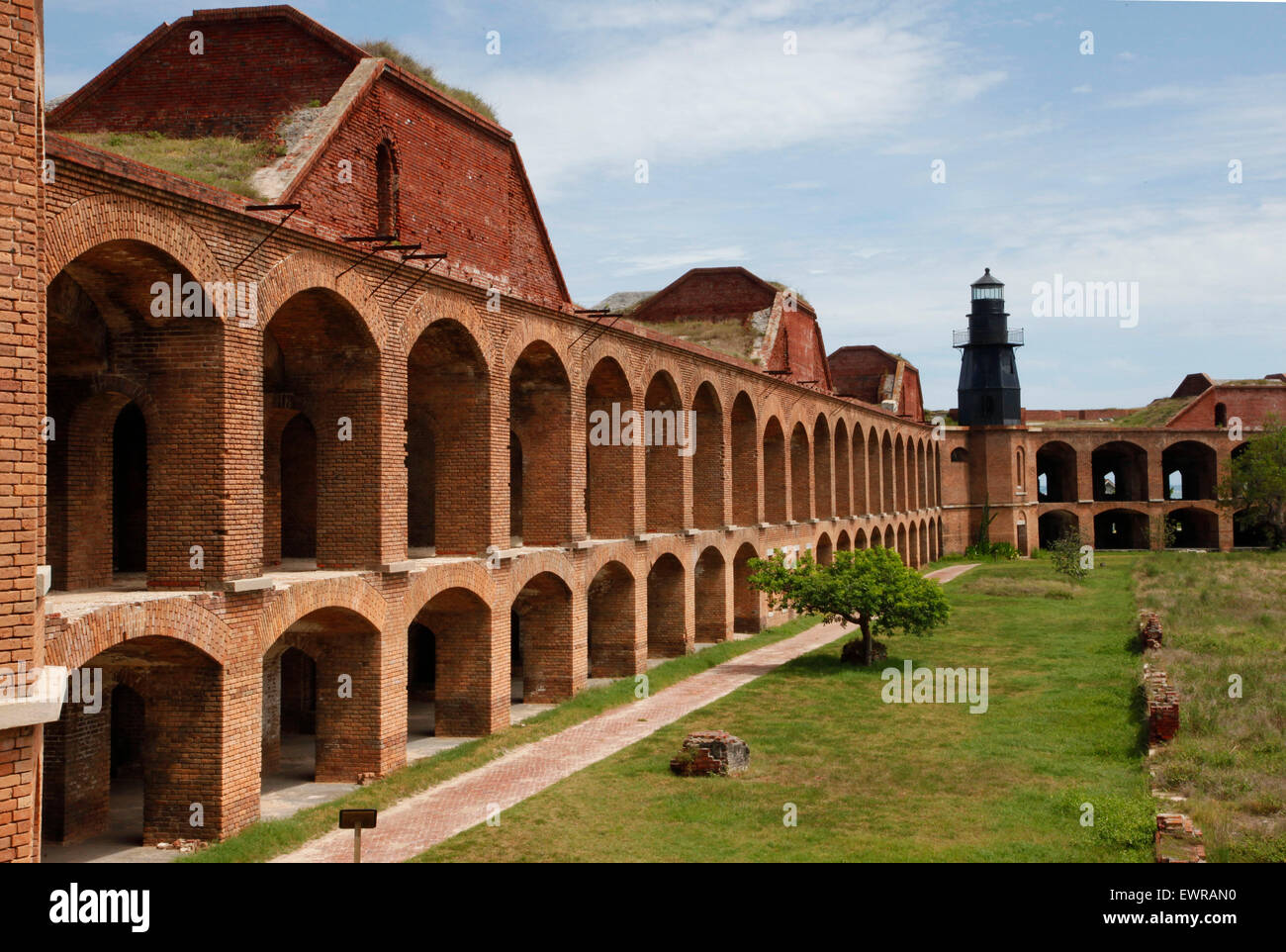 Dry Tortugas National Park is home to extensive coral reefs, beaches and the historic Fort Jefferson. Stock Photo