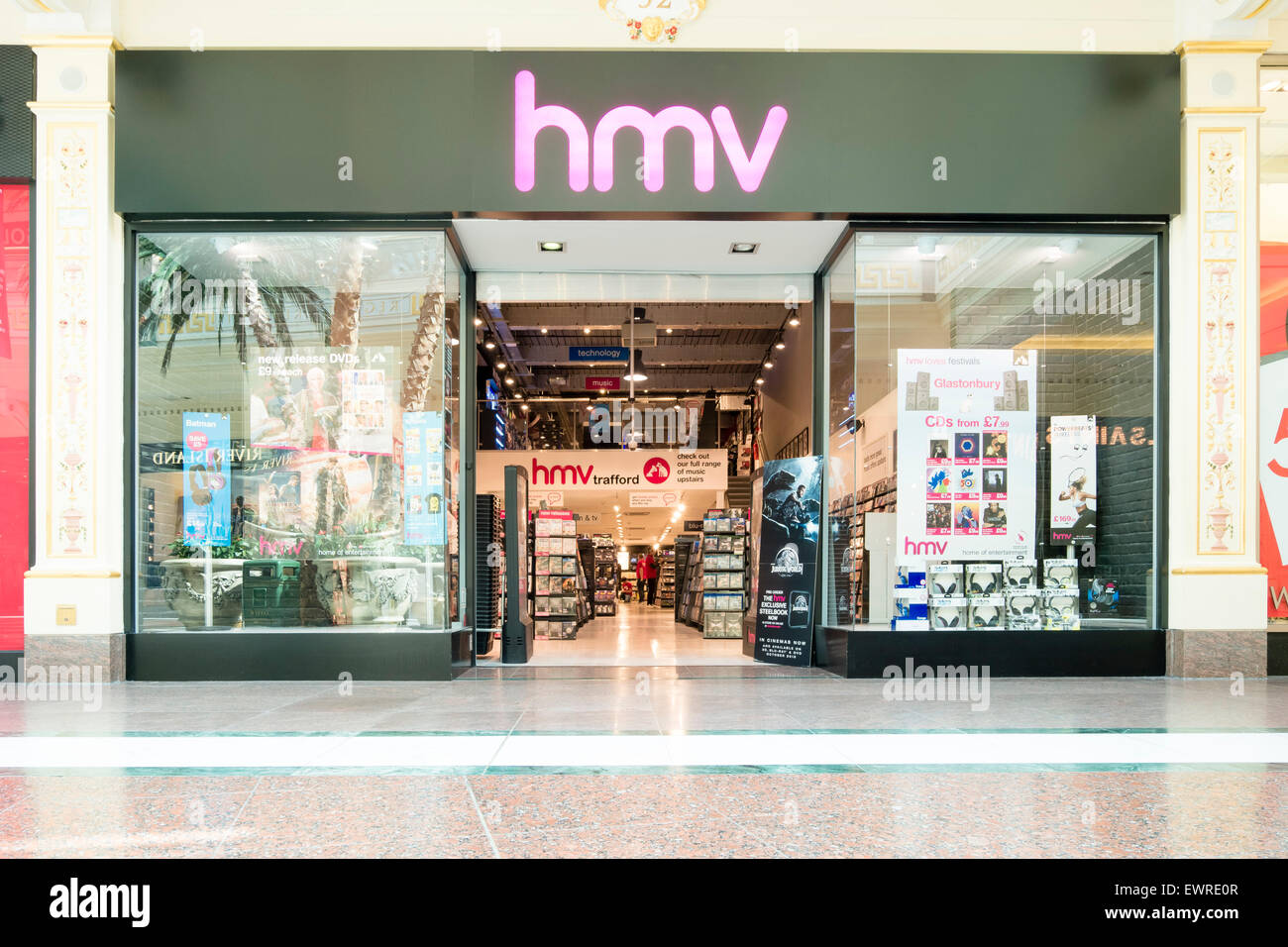 HMV store, UK. Stock Photo