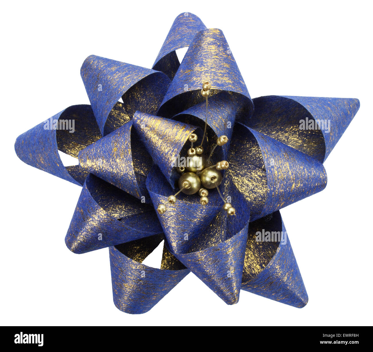blue bow tie on a white background Stock Photo - Alamy