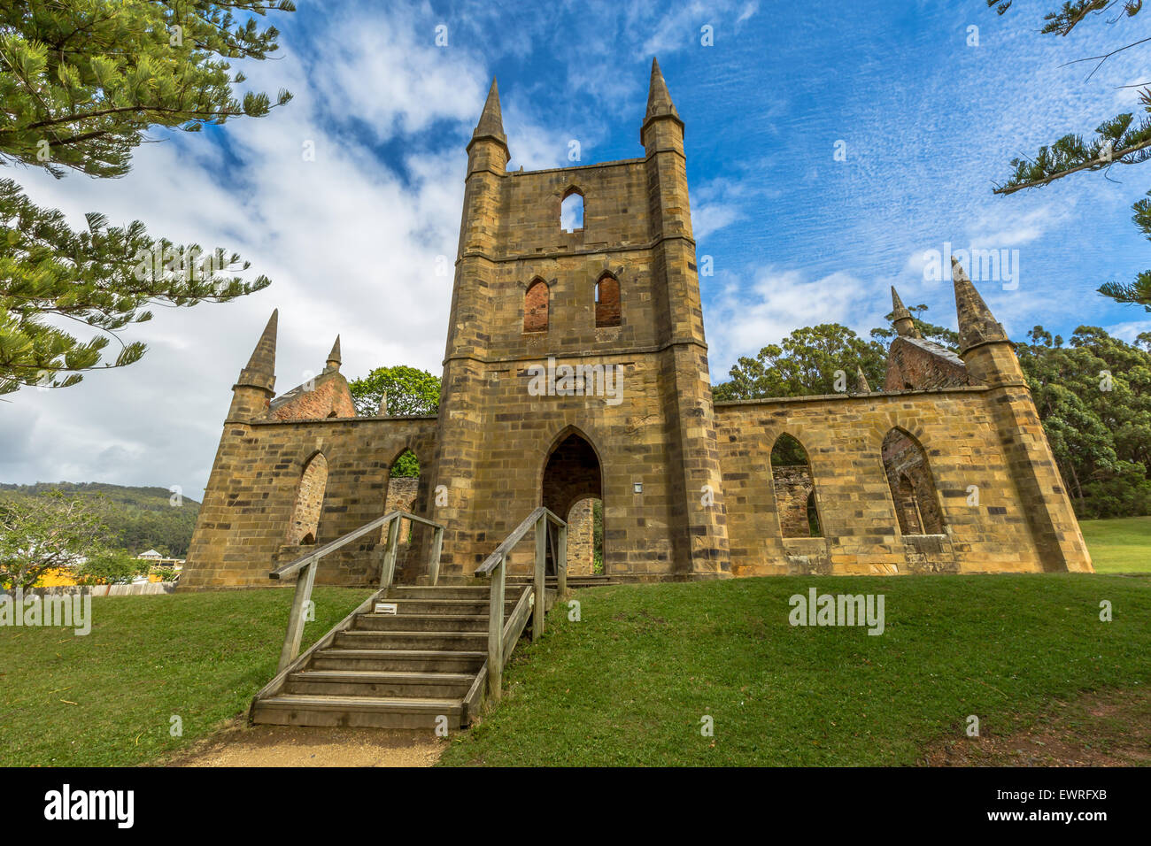 Convict Church Tasmania Stock Photo