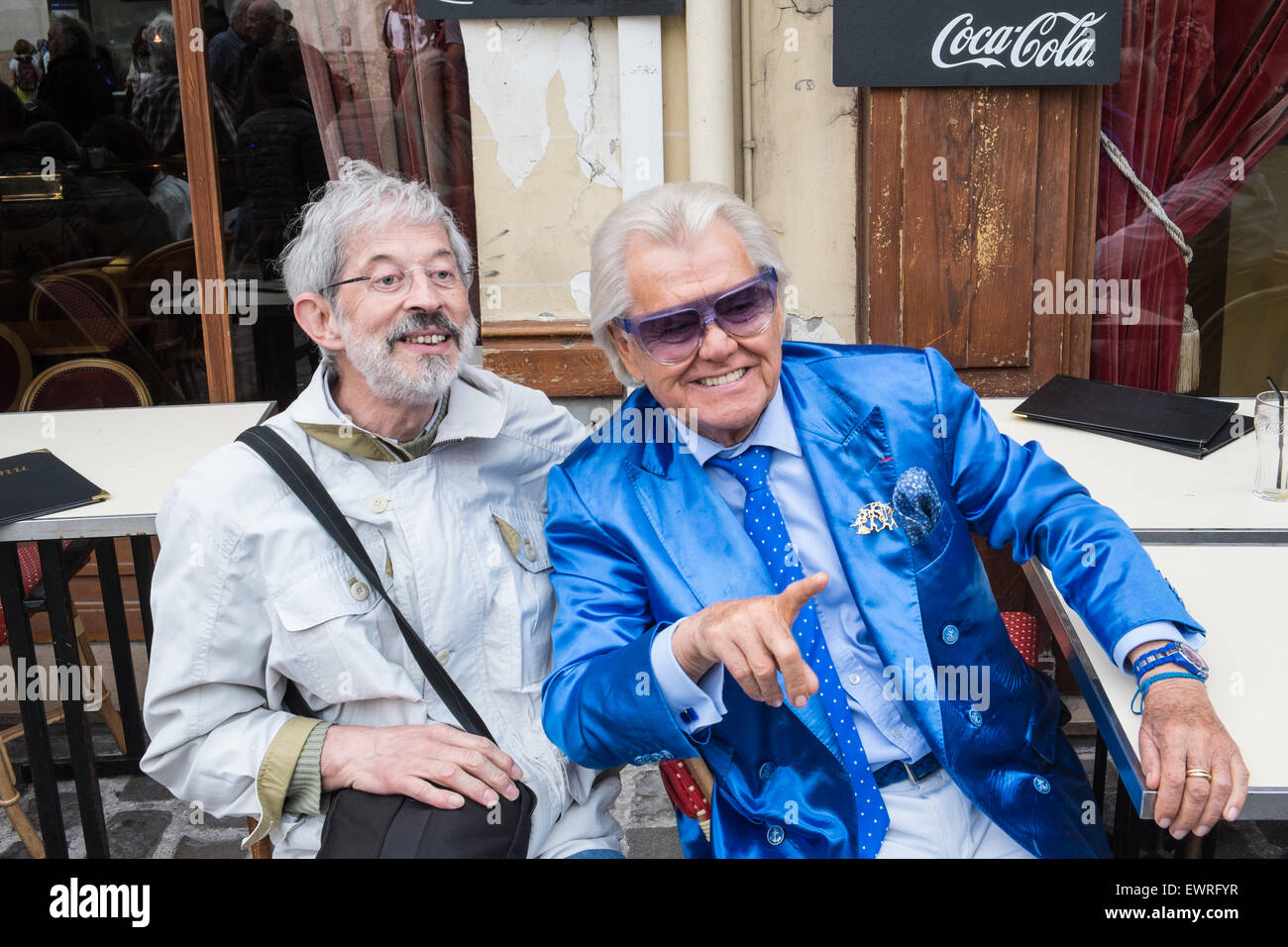 Theatre,director,Michou,blue,clothing,Montmartre,Paris,France Stock Photo