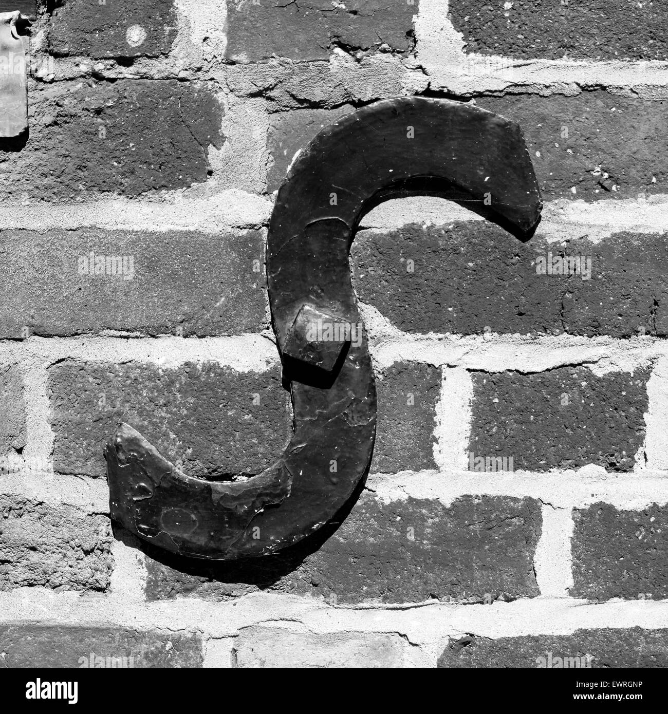 Sshaped iron wall support Stock Photo Alamy