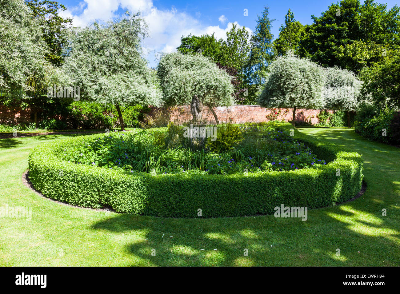 The Tear-drop garden at Weston Park, Weston under Lizard, Shifnal, Shropshire, UK Stock Photo