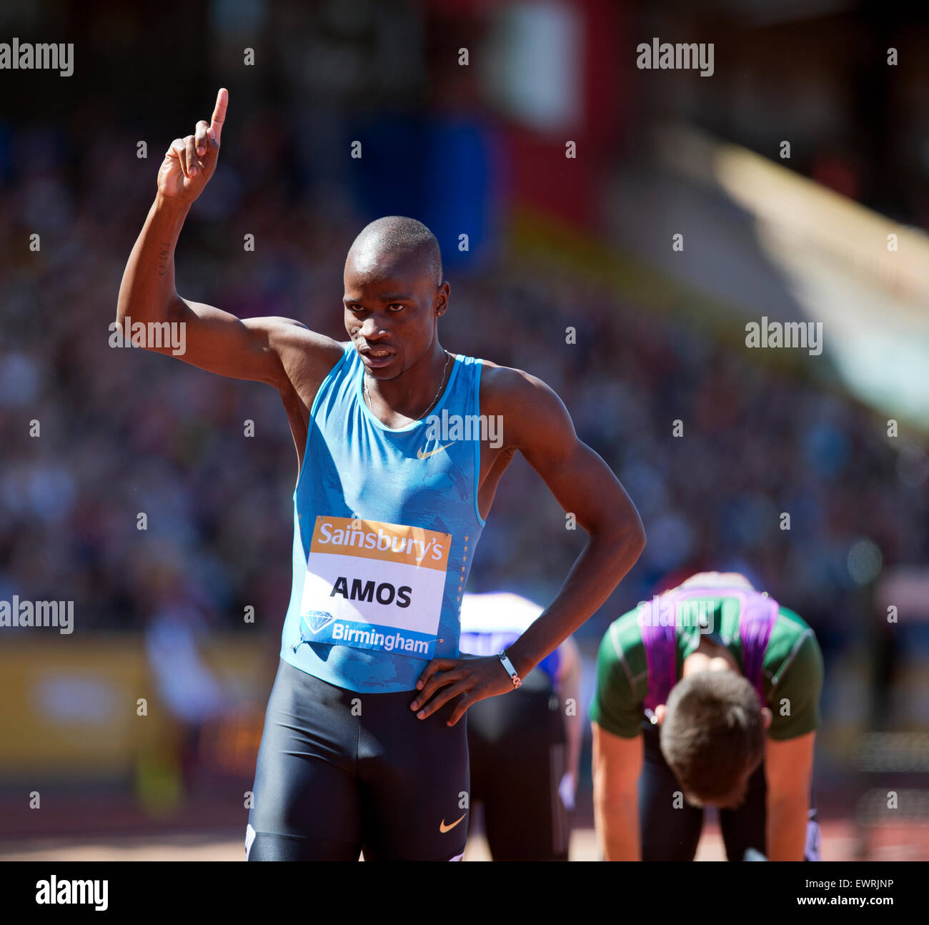 Nijel AMOS, Men's 800m, IAAF Diamond League 2015, Alexander Stadium, Birmingham, UK, 7th June 2015. Stock Photo