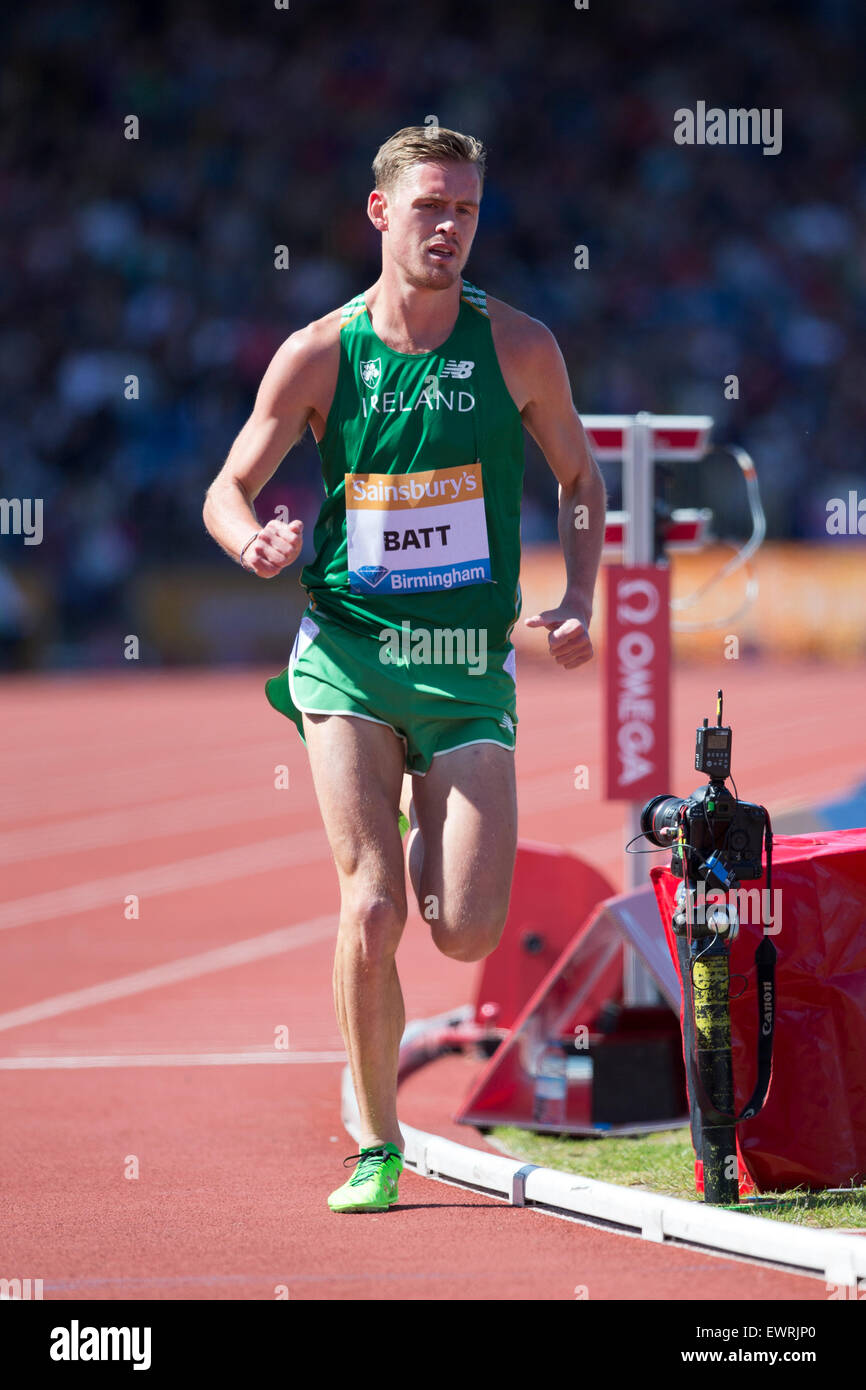 Kevin BATT, Men's 5000m, IAAF Diamond League 2015, Alexander Stadium, Birmingham, UK, 7th June 2015. Stock Photo