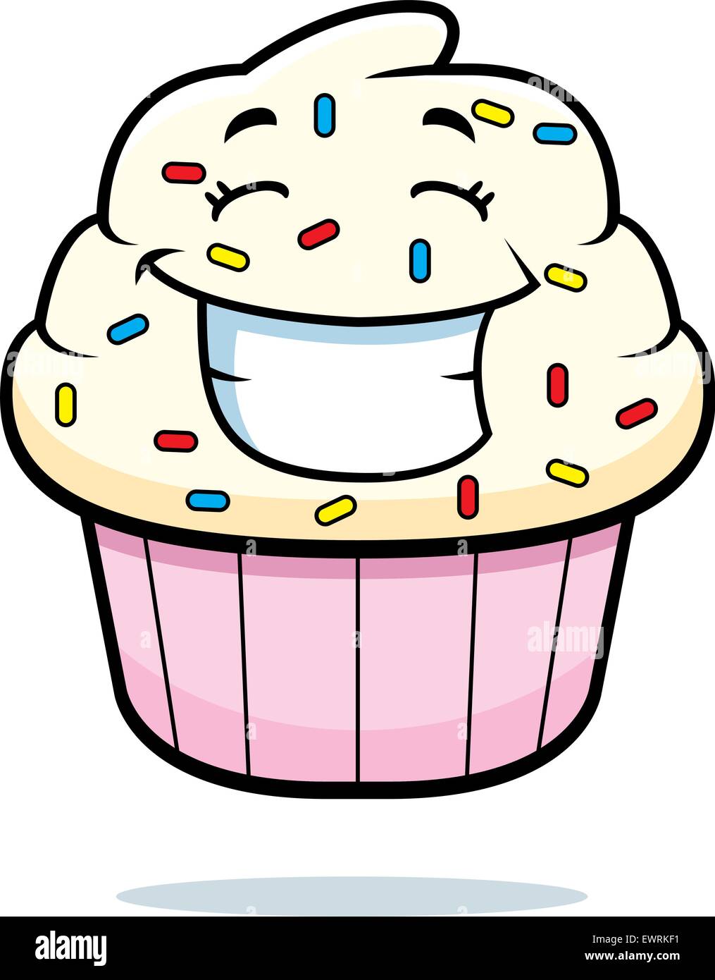 Cartoon cupcake sprinkles smiling happy hi-res stock photography and images  - Alamy