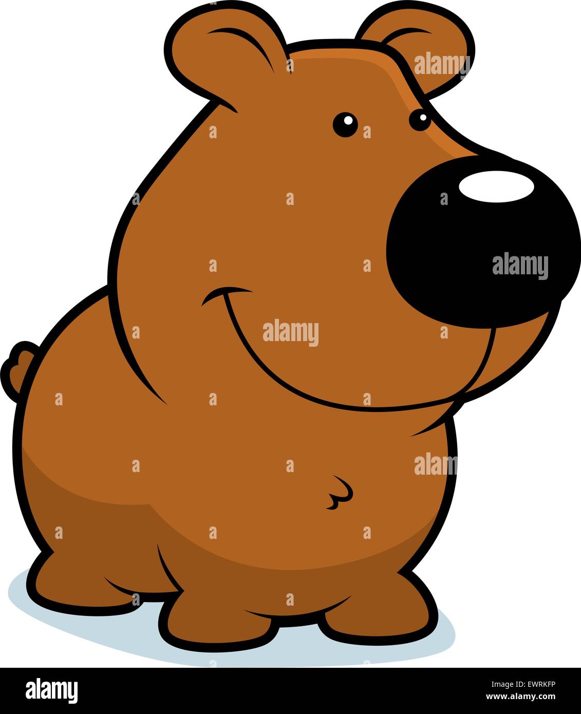 A happy cartoon bear standing and smiling Stock Vector Image & Art - Alamy