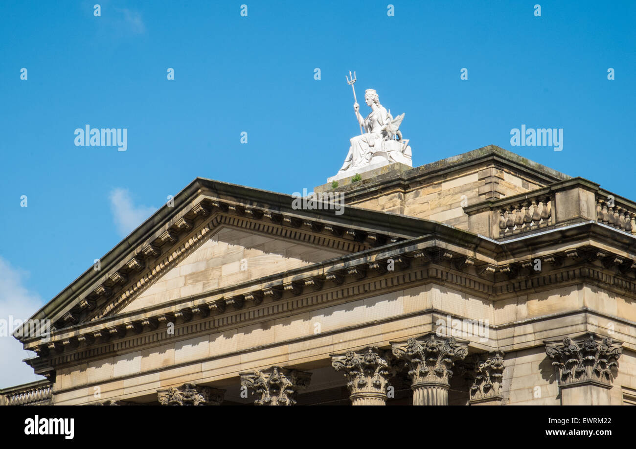 Marble statue atop of Walker, Art,Gallery,Liverpool,Merseyside,England