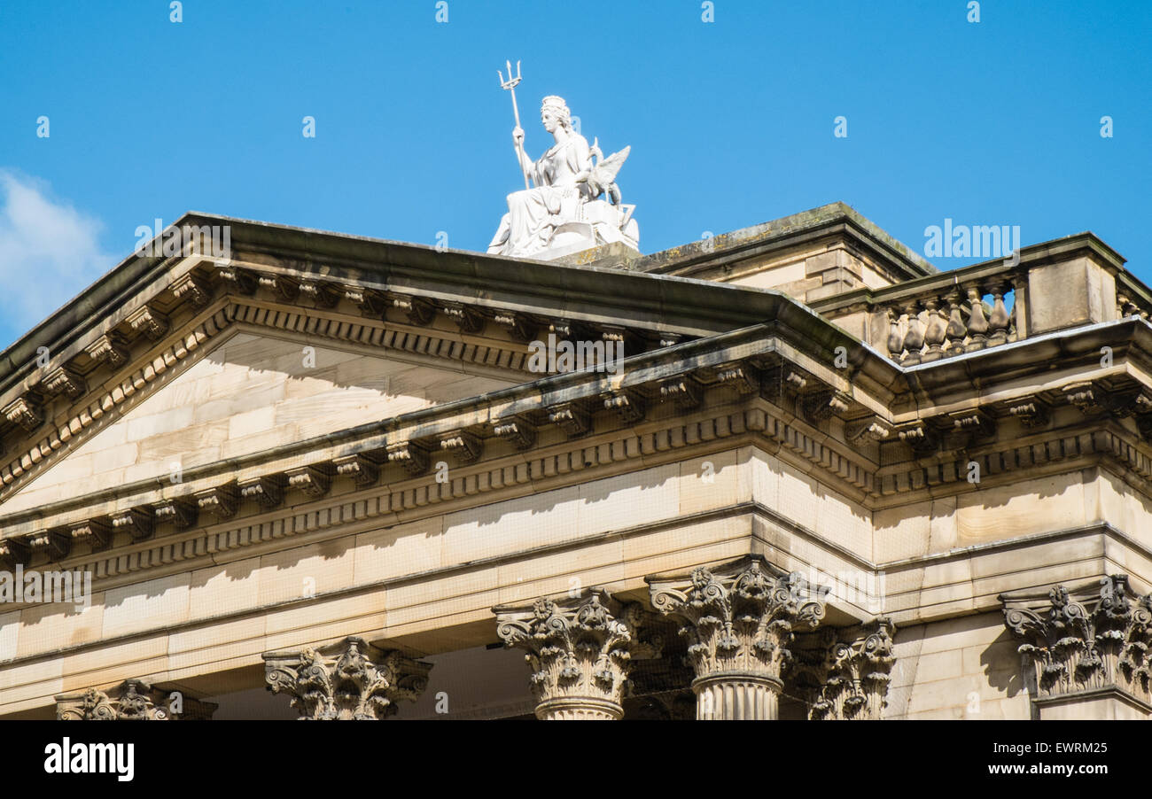 Marble statue atop of Walker, Art,Gallery,Liverpool,Merseyside,England