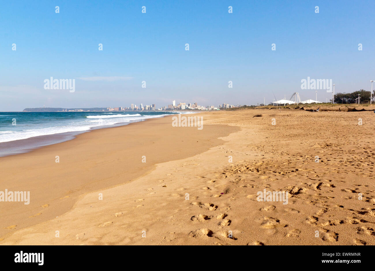 DURBAN, SOUTH AFRICA JUNE 12, 2015; Empty Blue Lagoon Beach against