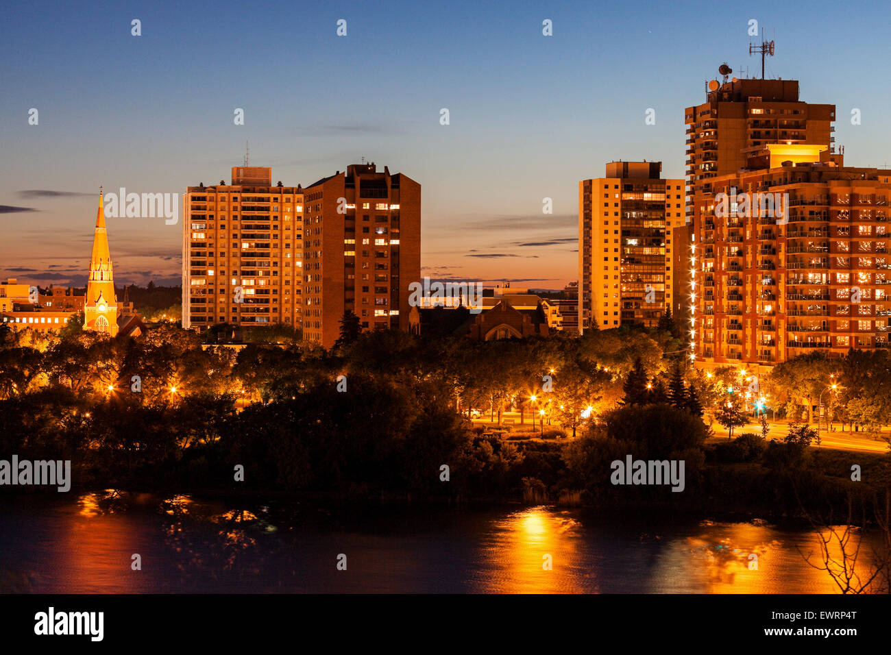Skyline of Saskatoon. Saskatoon, Saskatchewan, Canada Stock Photo Alamy