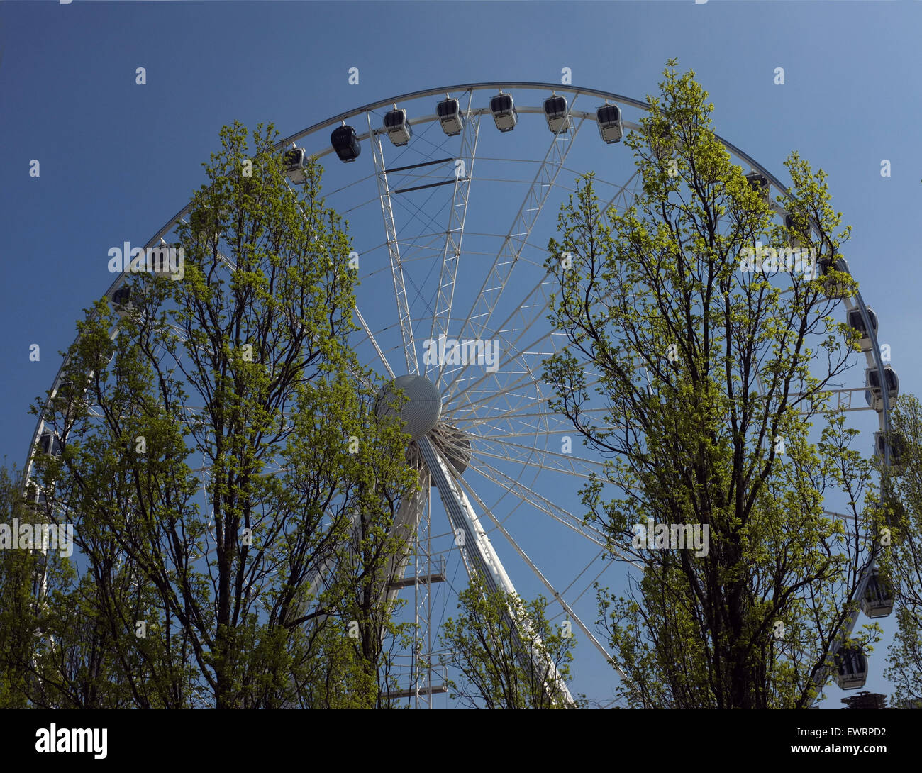 Big Wheel attraction in Piccadilly Gardens Manchester England UK Stock Photo
