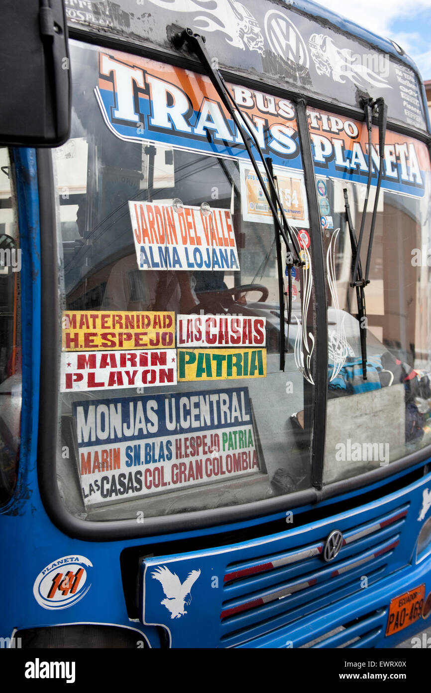 Local bus in Quito Equador Stock Photo