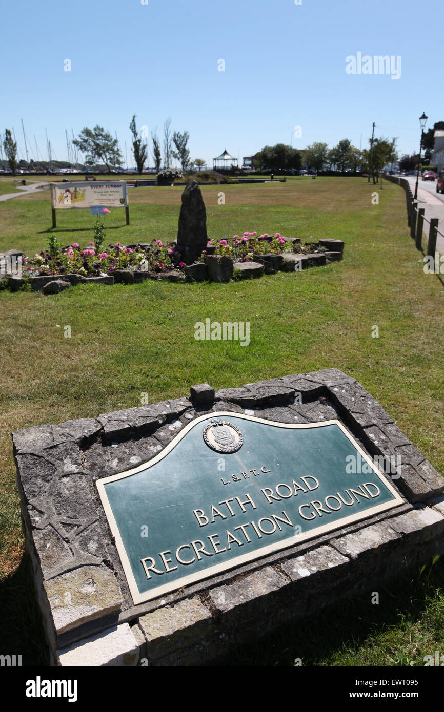 Bath Road recreation ground Lymington Stock Photo Alamy