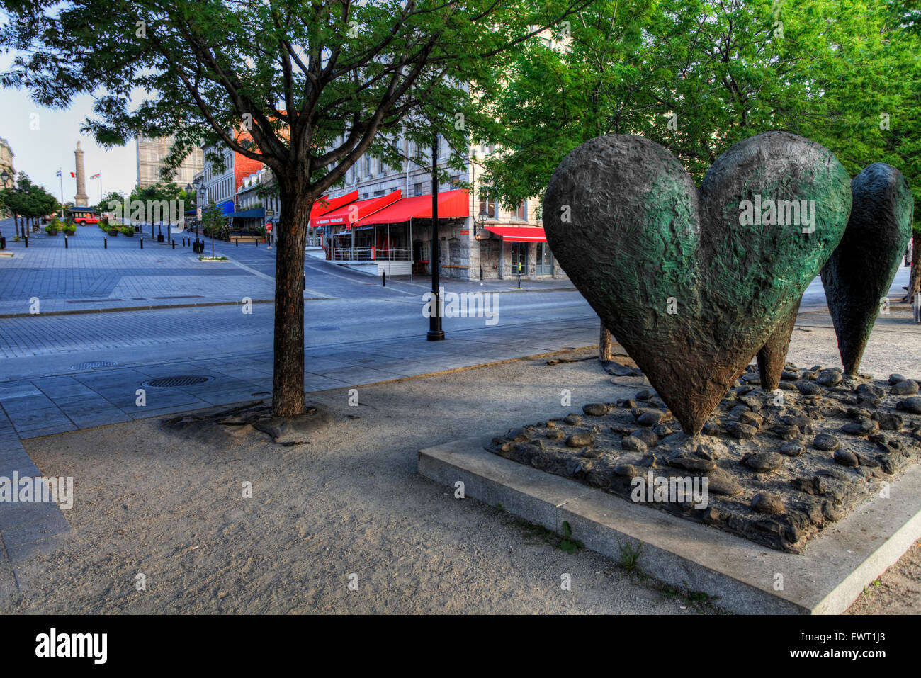 Sculpture downtown montreal quebec canada hires stock photography and