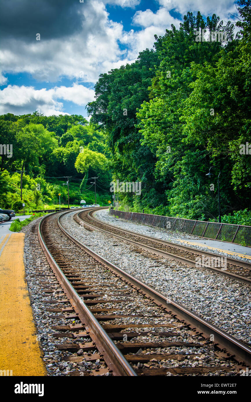 Railroad tracks in Harpers Ferry, West Virginia Stock Photo Alamy