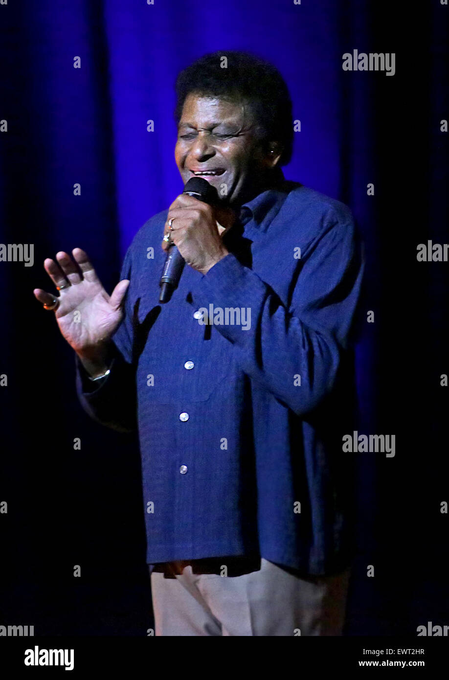 Charley Pride performing live on stage at Manchester Bridgewater Hall