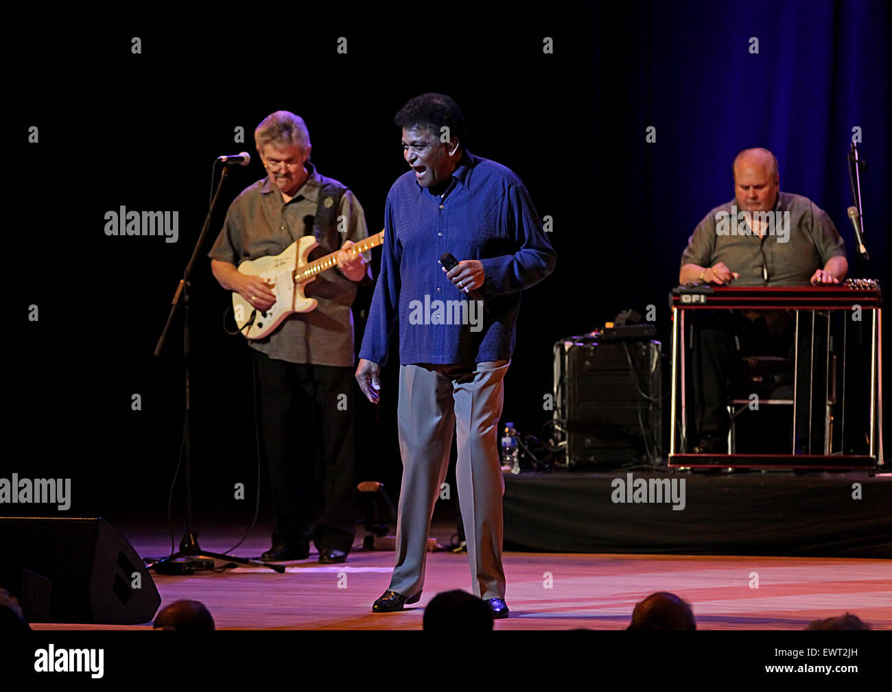 Charley Pride performing live on stage at Manchester Bridgewater Hall