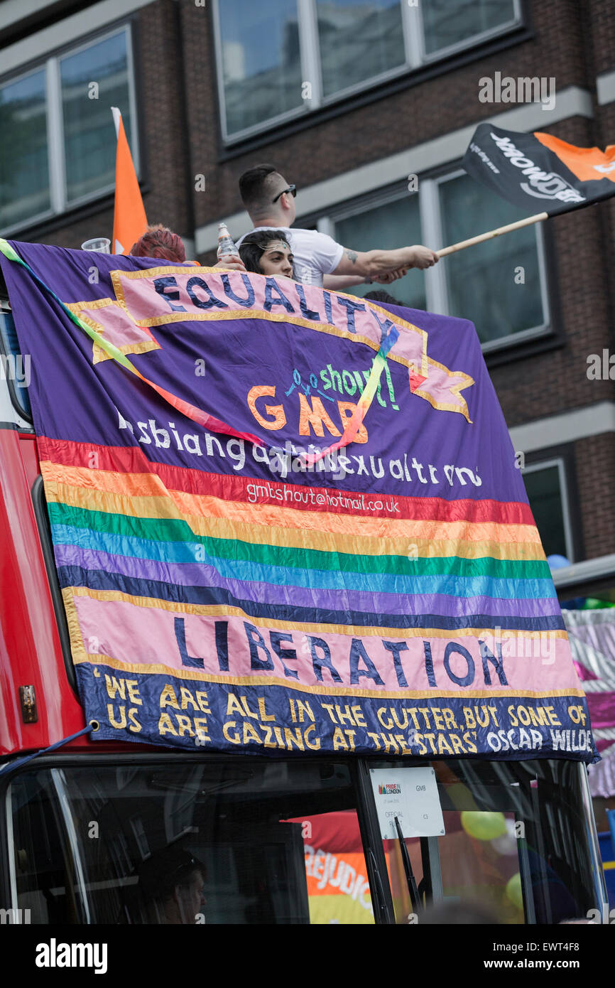 Pride in London Parade, 2015, Baker Street, Marylebone, London; England; UK Stock Photo
