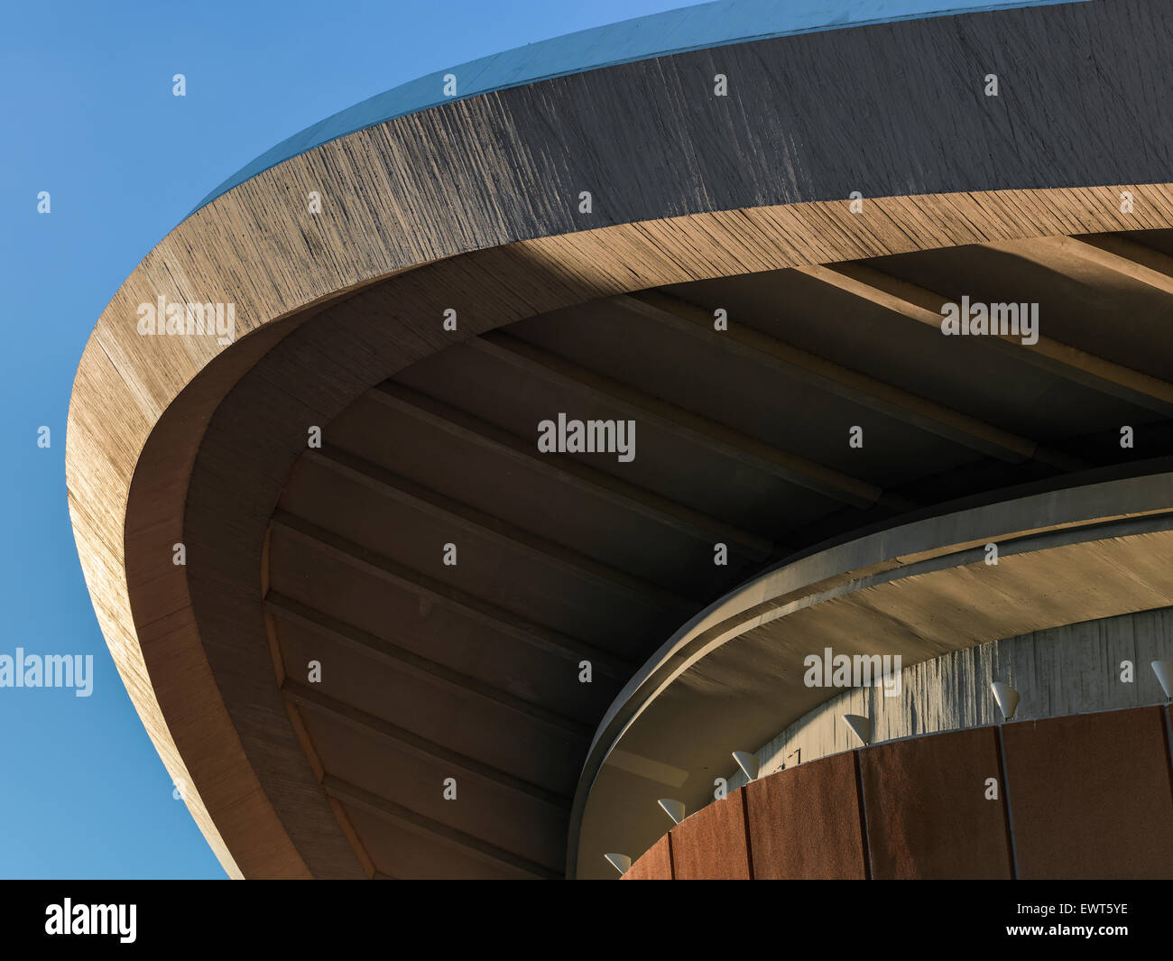 The Haus der Kulturen der Welt (House of World Cultures) in Berlin - roof detail. Digital Hasselblad shot. Stock Photo