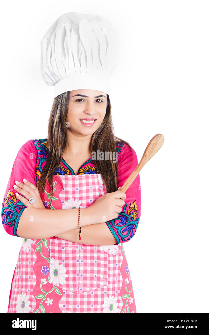 1 indian Woman Housewife Cooking Stock Photo - Alamy
