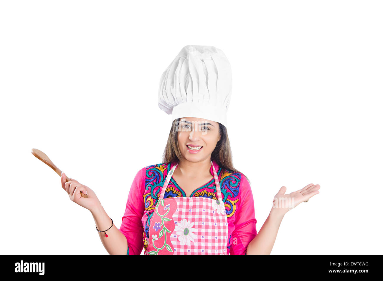 1 indian Woman Housewife Cooking Stock Photo - Alamy