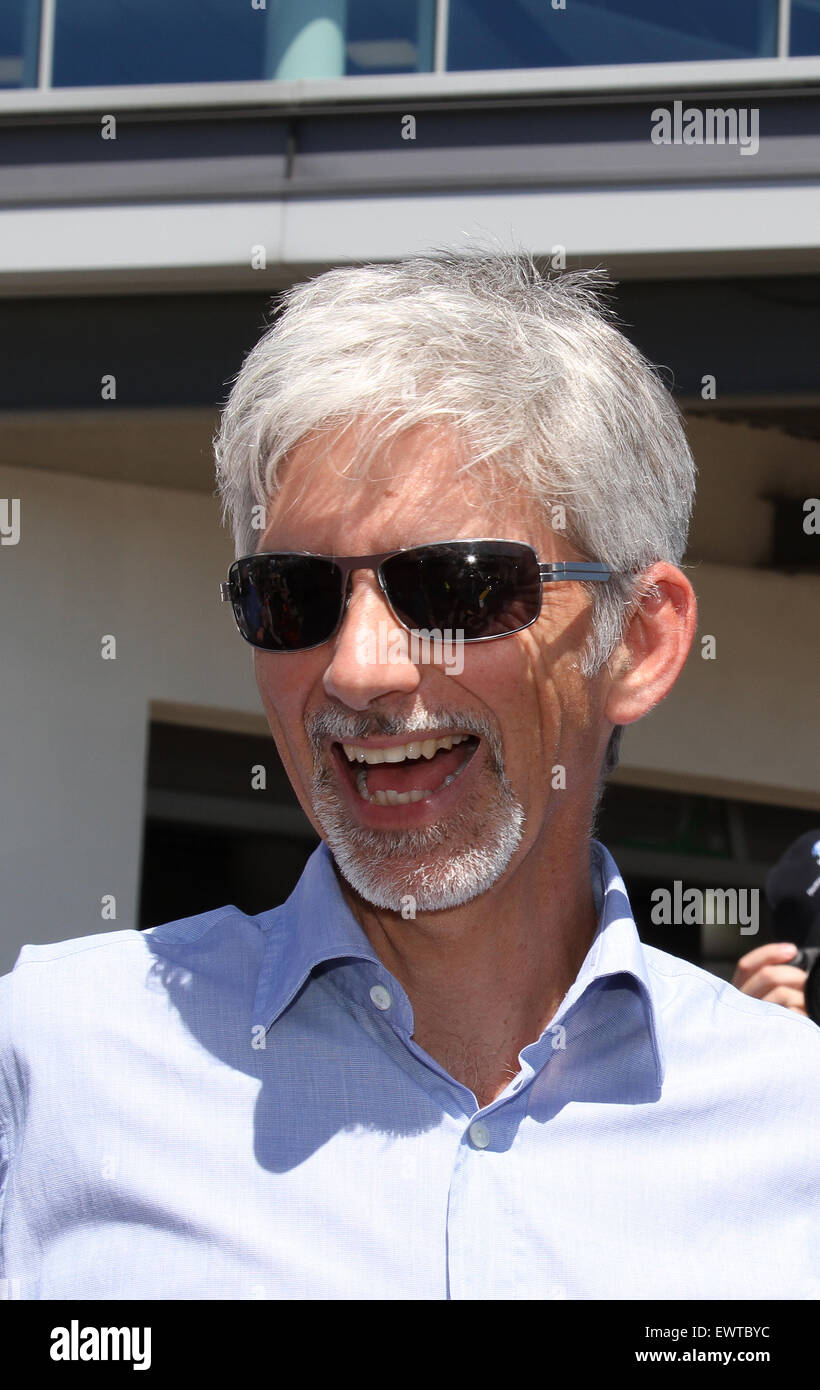 Weybridge, Surrey, UK. 30th June, 2015. Great British Bake Off presenter Paul Hollywood joins former Formula 1 stars John Surtees, Damon Hill and Derek Bell for the Henry Surtees Foundation Brooklands Team Challenge at Mercedes-Benz World in Weybridge Surrey 30.06.2015 Credit: theodore liasi/Alamy Live News Stock Photo