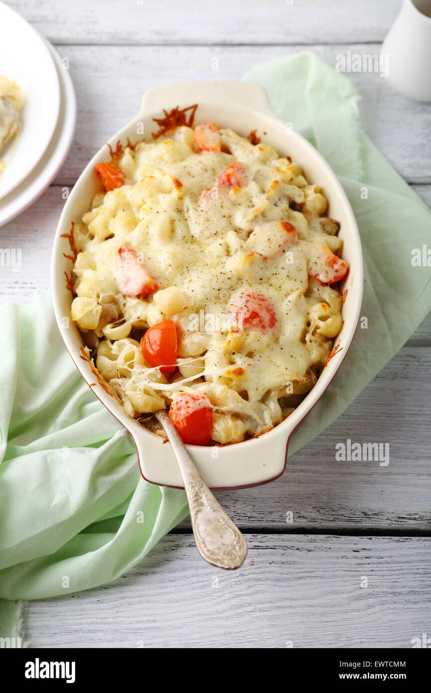 pasta with cheese sauce, food Stock Photo - Alamy