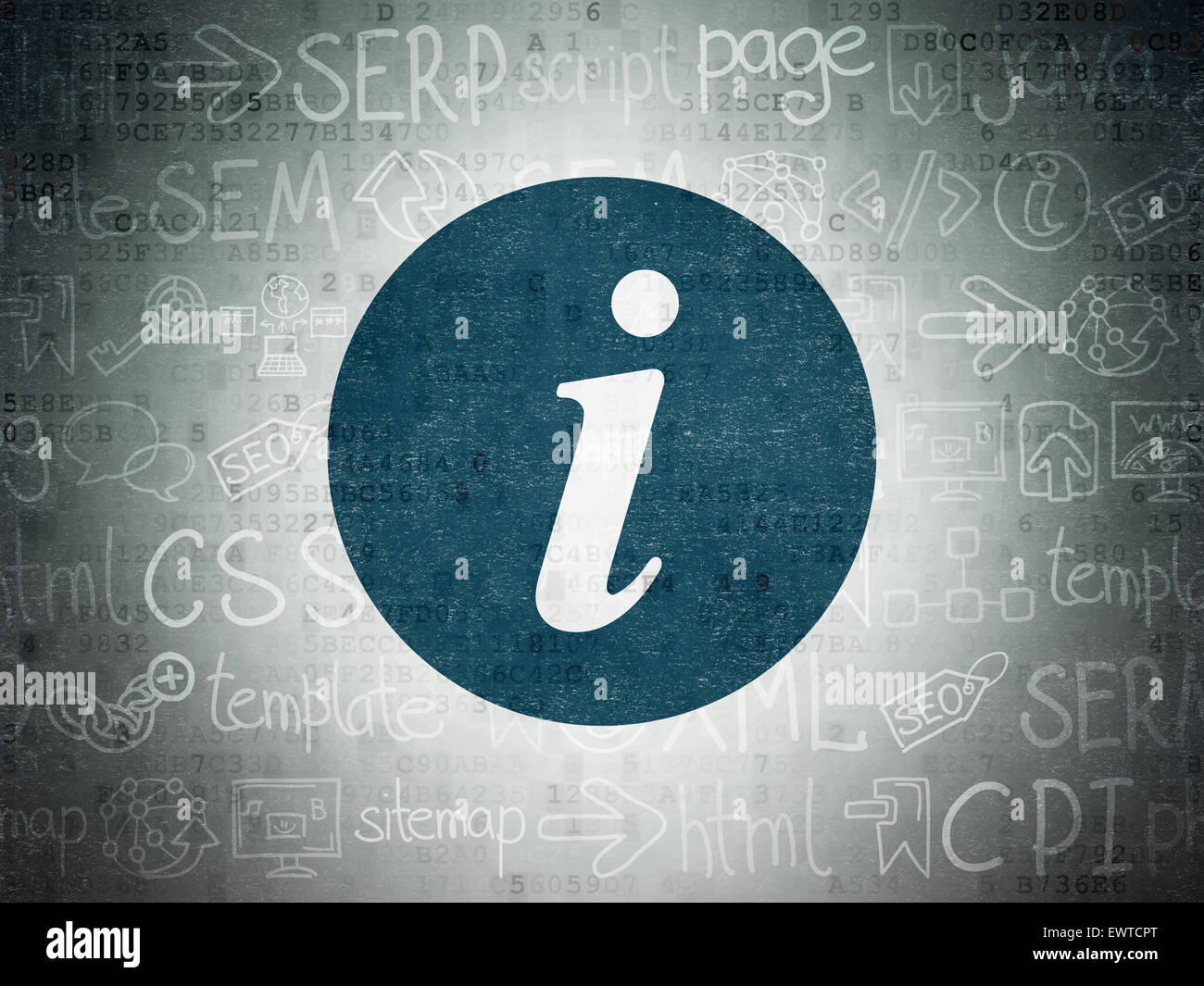 Web development concept: Information on Digital Paper background Stock ...