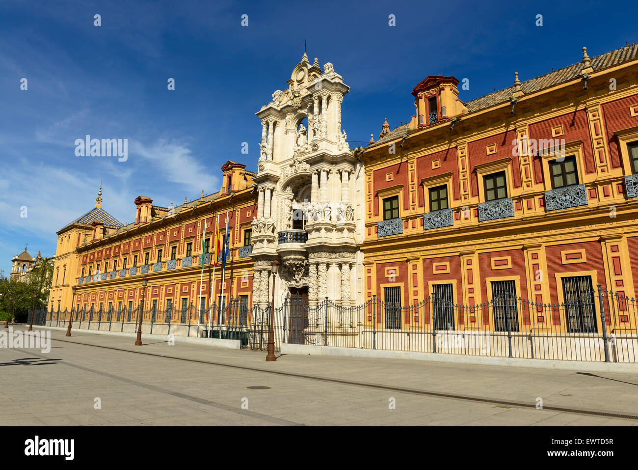 Palace of San Telmo or Palacio de San Telmo, Seville, Andalucía, Spain Stock Photo