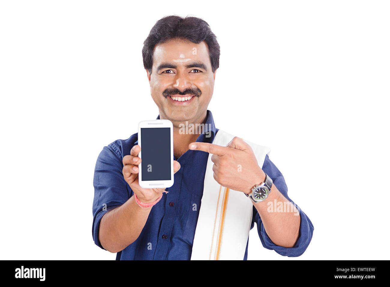 1 South Indian man Cell Phone Quality Stock Photo