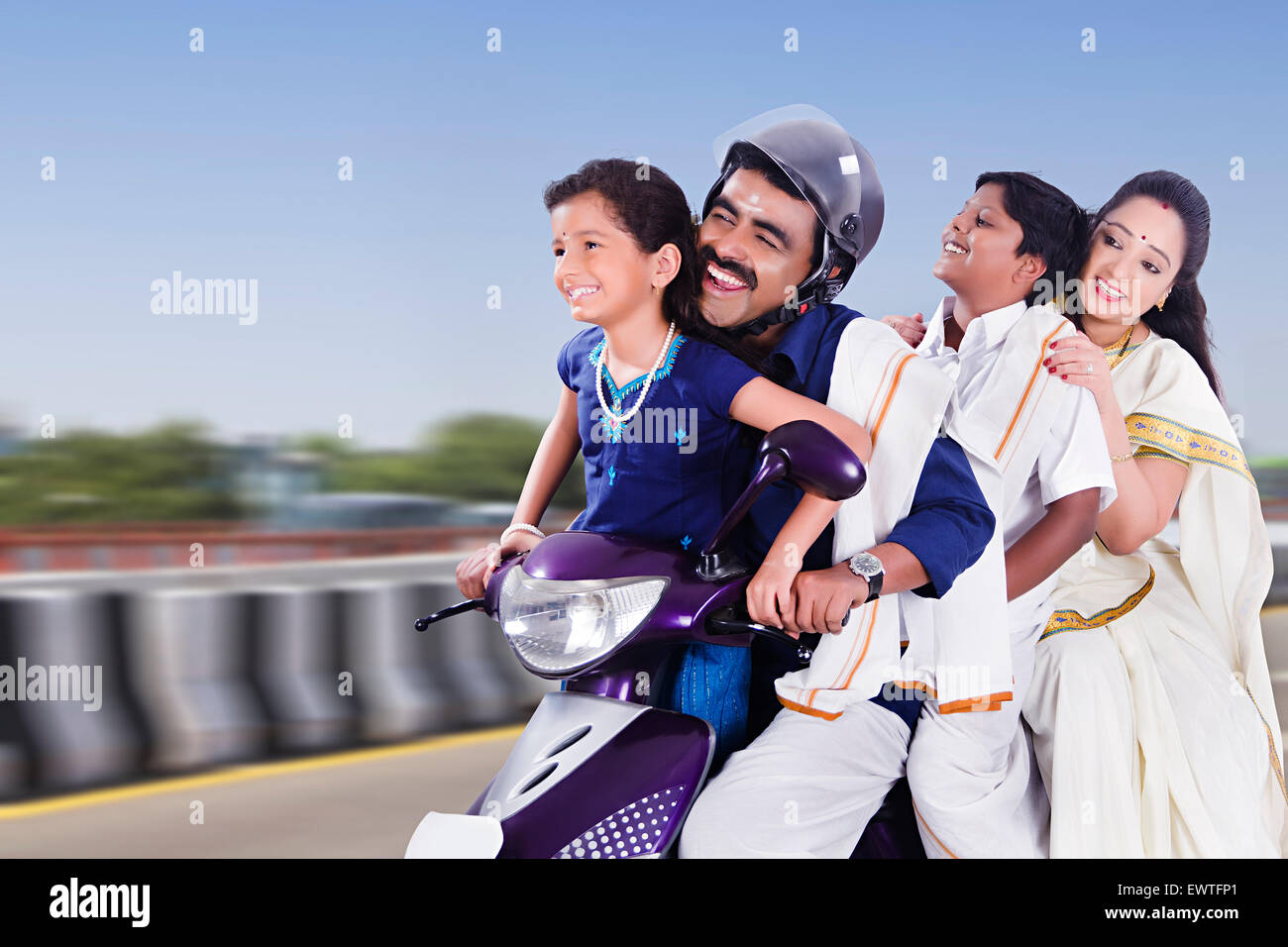 Scooter riding indian women hi-res stock photography and images - Alamy