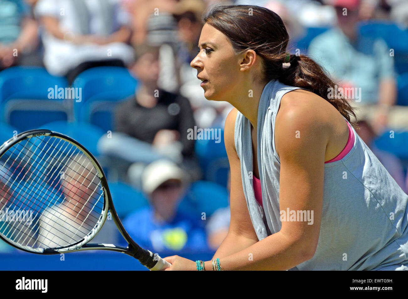 Marion Bartoli (France) playing in the AEGON INTERNATIONAL LEGENDS CHALLENGE, Eastbourne, 2015 Stock Photo