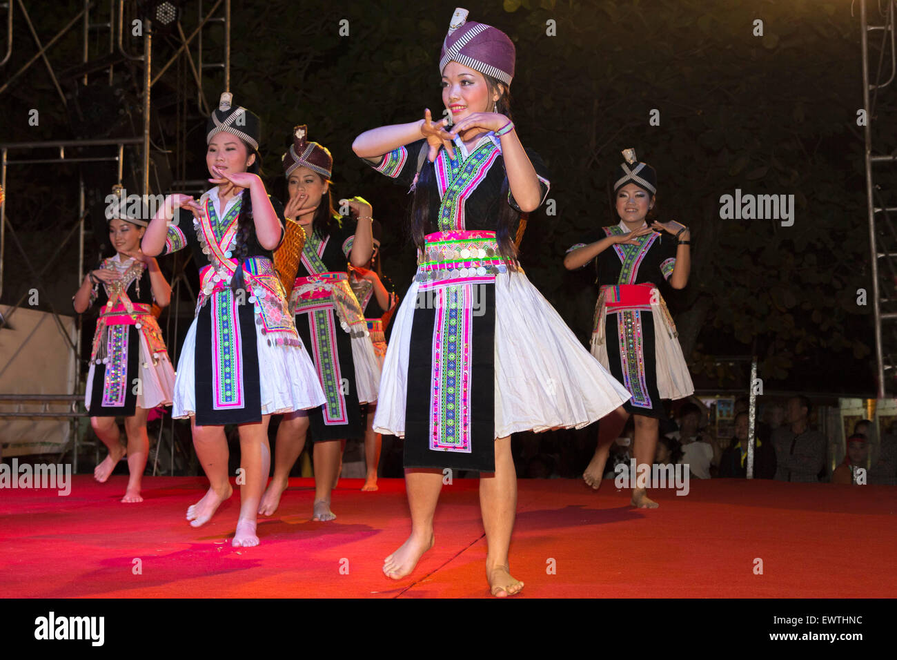Dancers at culture show, Luang Prabang, Laos Stock Photo