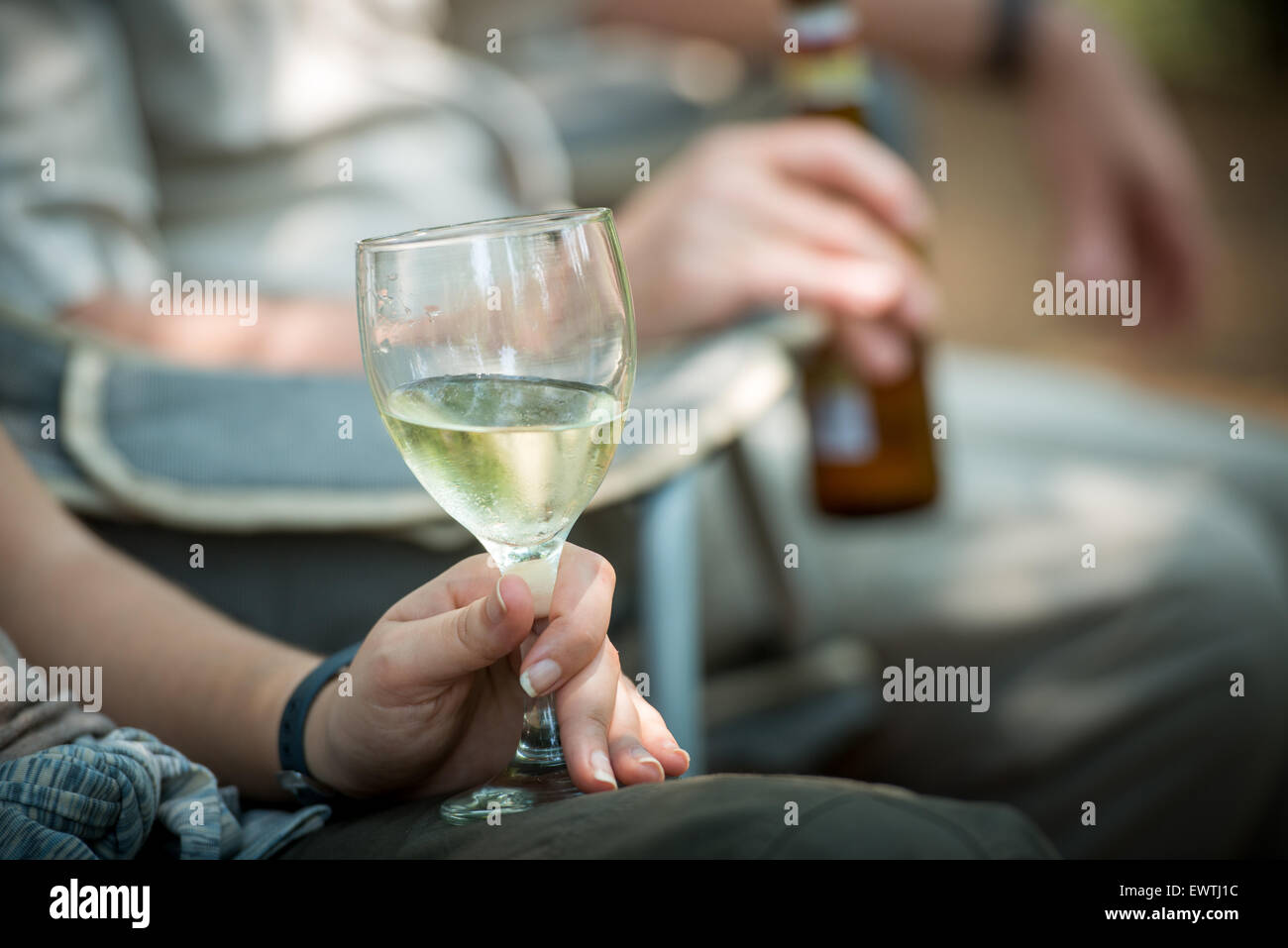 SOUTH AFRICA Glass of wine in hand Stock Photo Alamy