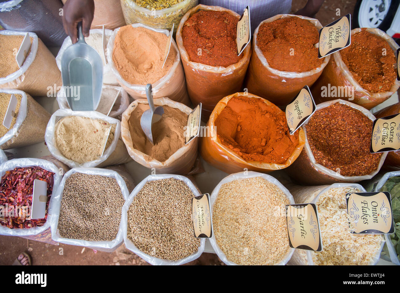 SOUTH AFRICA Herbs and spices for sale at farmers market in Pretoria